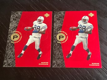 2 Marvin Harrison 1996 SP Premier Prospects Rookie Cards