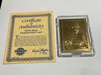Nolan Ryan 1993 Promint 22kt Gold Card