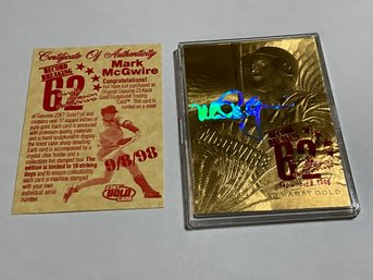 Mark Mcgwire 23kt Gold Card