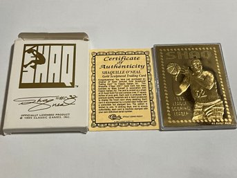 Shaq Shaquille Oneal 23kt Gold Card