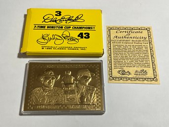 Dale Earnhardt & Richard Petty 23kt Gold Card