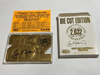 Cal Ripken Jr 23kt Gold Die-cut Card