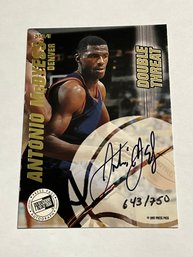 Antonio Mcdyess & Tony Battie 1997 Press Pass Double Threat Dual Autographed Card /750