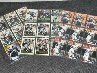 3 Pages Of Marshall Faulk Cards