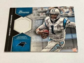 Cam Newton 2012 Bowman Inside The Numbers Jersey Card