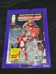 Youngblood Shaft Figure And Limited Edition Comic Book 1995 Just Toys