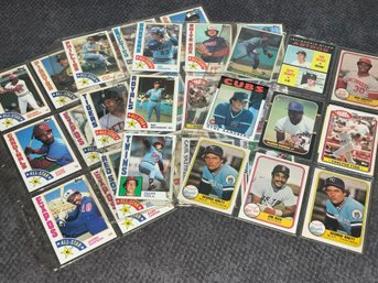 3 Pages Of Vintage Baseball Cards