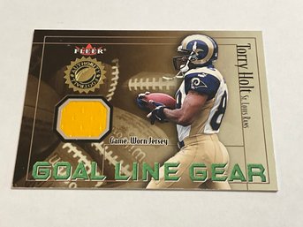 Torry Holt 2001 Fleer Goal Line Gear Game-worn Jersey Card