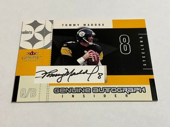 Tommy Maddox Fleer Genuine Insider Pull-out Autograph