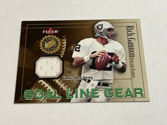 Rich Gannon 2001 Fleer Goal Line Gear Game-Worn Jersey Card