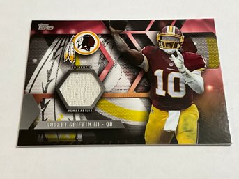 Robert Griffen III RG3 2015 Topps Relic Jersey Card