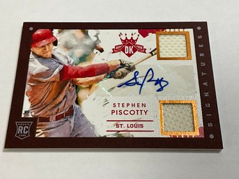 Stephen Piscotty 2016 Diamond Kings Signatures RPA Dual Jersey Autographed Rookie Card /99