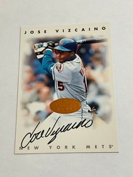 Jose Vizcaino 1996 Leaf Signatures Autographed Card