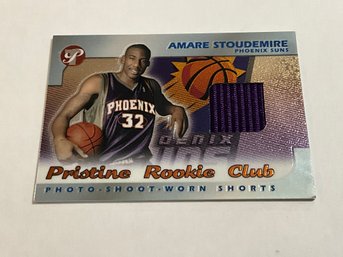 Amare Stoudemire 2002-23 Topps Pristine Rookie Club Worn Shorts Card