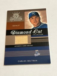 Carlos Beltran 2003 Diamond Kings Diamond Cut Game-used Bat Card /500