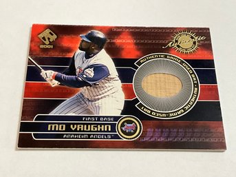 Mo Vaughn 2001 Private Stock Game Used Gear Bat Card