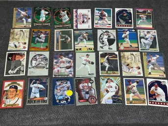 Glavine, Maddux And Smoltz Baseball Card Lot