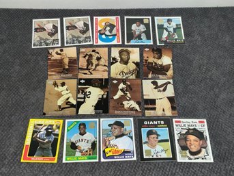 Jackie Robinson And Willie Mays Baseball Cards