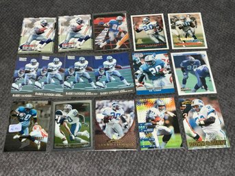 Barry Sanders Football Card Lot