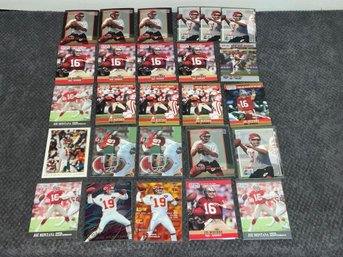 Joe Montana Football Card Lot With Inserts