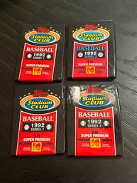 4 Packs Of 1992 Stadium Club Baseball