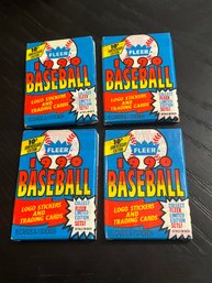 4 Packs Of 1990 Fleer Baseball