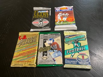 5 Unopened Mixed Football Packs