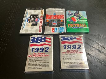 5 Unopened Packs Of Football Cards