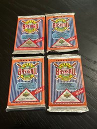 4 Packs Of 1992 Upper Deck Baseball
