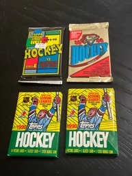 4 Mixed Topps Brand Hockey Packs