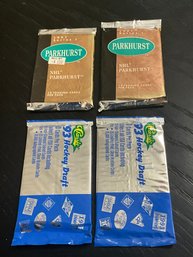 2 Packs Of 1991 Parkhurst And 2 Packs Of 1993 Classic Hockey Draft Packs