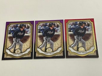 Freddie Freeman 2018 Topps Museum Collection Ruby /50 & Amethyst /99 (x2)