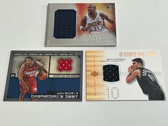 West, Miller & Szczerbiak Jersey Cards