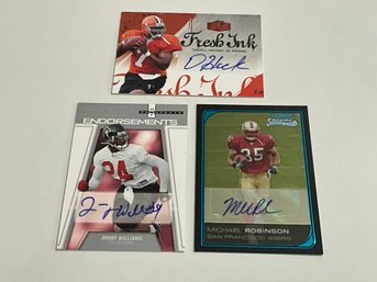 Williams, Robinson & Hackney Rookie Autographs