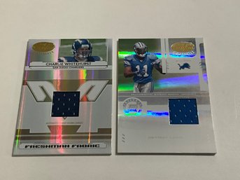 Roy Williams /1250 And Charlie Whitehurst /1400 Leaf Certified Materials Rookie Jersey Cards