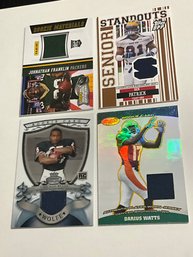 Rookie Jersey Cards Of Patrick, Franklin, Wolfe And Watts