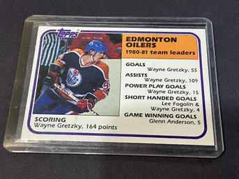 Wayne Gretzky 1981-82 Topps Scoring Leaders Hockey Card