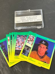 Jose Canseco 1991 Star Platinum Set /1000
