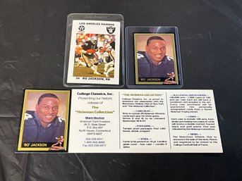 Bo Jackson Card Lot With Sample, Uncut Sheet And Texaco
