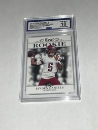Jayden Daniels 2024 Leaf Special Release Rookie Graded CCG 10