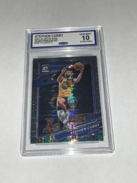 Stephen Curry 2021-21 Optic Silver Pulsar Prizm Graded CCG 10