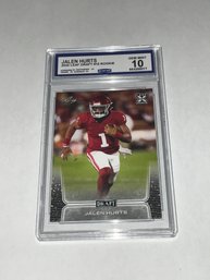 Jaylen Hurts 2020 Leaf Draft Rookie Graded CCG 10
