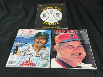 Vintage Yankees, Red Sox And Pirates Programs And Yearbooks