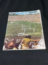 1970 Jets Vs Giants Booth Game Football Program