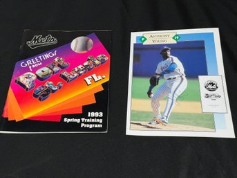 1993 Mets Spring Training Program With Autographs