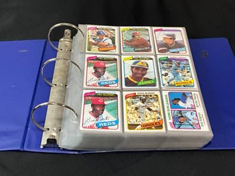 Binder Full Of 1980 Topps Baseball Cards