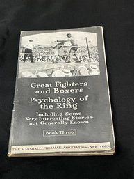 1923 Great Fighters And Boxers Psychology In The Ring Book 3