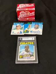 1986 Topps Traded Set With Barry Bonds Graded Beckett 8