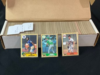 Box Of 1987 Topps Baseball Cards