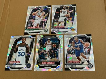 2024-25 Prizm Monopoly Silver Cracked Ice Lot With Lebron, Tatum And Other Stars
